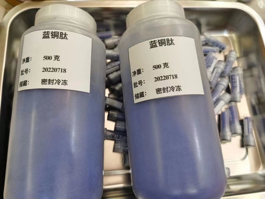 Cosmetische kopertripeptide-1 CAS 89030-95-5 Ghk-Cu voor anti-veroudering CAS 49557-75-7