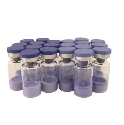 Hoge zuiverheid GHK-Cu koperpeptide poeder voor cosmetisch onderzoek. Koper tripeptide-1 ingrediënt. Stabele blauwe peptide verbinding.