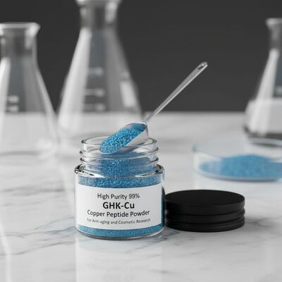 Hoge zuiverheid 99% Copper Tripeptide 1 koperpeptide poeder voor anti-aging en cosmetisch onderzoek