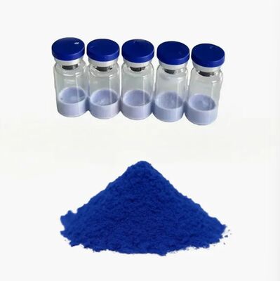 Hoge zuiverheid ≥99% GHK-Cu poeder Kopertripeptide-1 bevordert de collageenproductie Vermindert rimpels voor huidherstel