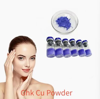 Hoge Zuiverheid GHK-Cu Koperpeptide Poeder voor Huidverzorgingsonderzoek Koper Tripeptide-1 Cosmetisch Ingrediënt Blauw Peptide Stabiele Kwaliteit