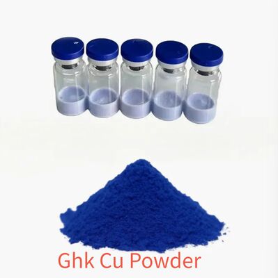 GHK-Cu Koperpeptide Poeder ≥99% Zuiverheid Voor Collageenproductie En Rimpelcorrectie In Huidverzorging