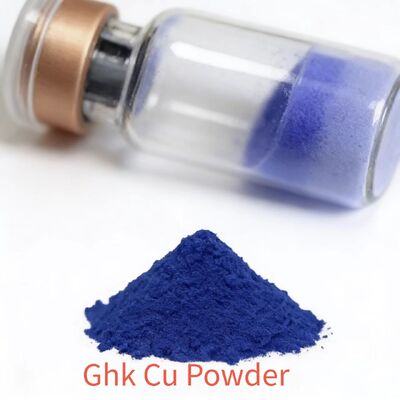 GHK-Cu Koperpeptide Poeder ≥99% Zuiverheid Voor Collageenproductie En Rimpelcorrectie In Huidverzorging