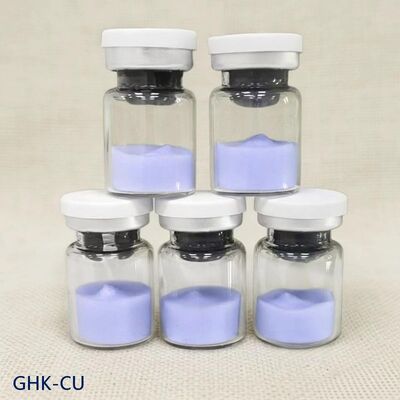 Hoge Zuiverheid GHK-Cu Koperpeptide Poeder voor Cosmetische Formules Koper Tripeptide-1 Huidverzorgingsmateriaal Stabiel Blauw Poeder ≥99% Zuiverheid
