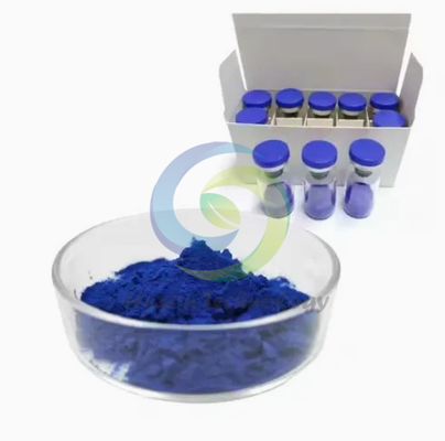 Onderzoekskwaliteit GHK-Cu gevriesdroogde peptideflesjes 50 mg 100 mg voor cosmetische ontwikkeling