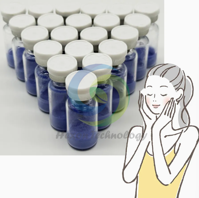 Onderzoekskwaliteit GHK-Cu gevriesdroogde peptideflesjes 50 mg 100 mg voor cosmetische ontwikkeling