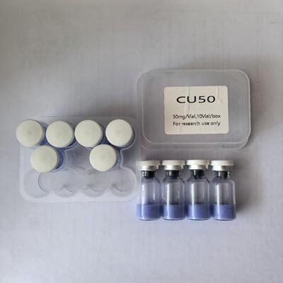 Hoge zuiverheid GHK-Cu koperpeptidepoeder voor cosmetische toepassingen Kopertripeptide-1 grondstof Blauwe peptide Ingrediënt Stabiele kwaliteit