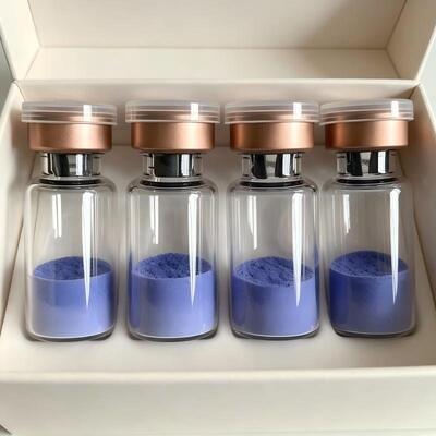 Hoge zuiverheid GHK-Cu koperpeptide poeder koper tripeptide-1 voor cosmetische verzorging blauwe peptide ingrediënt stabiele onderzoeksgraad