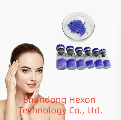 Hoge zuiverheid GHK-Cu koperpeptide poeder voor cosmetische huidverzorging koper tripeptide-1 ingrediënt blauw peptide stabiele kwaliteit